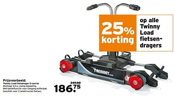 Aanbiedingen Twinny load fietsdrager e-carrier - TwinnyLoad - Geldig van 03/07/2017 tot 09/07/2017 bij Gamma