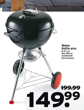 Aanbiedingen Weber kettle plus - Weber - Geldig van 03/07/2017 tot 09/07/2017 bij Gamma