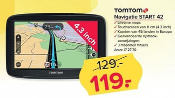 Aanbiedingen Tomtom navigatie start 42 - TomTom - Geldig van 03/07/2017 tot 09/07/2017 bij Kijkshop