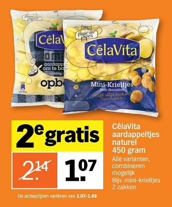 Aanbiedingen Cêlavíta aardappeltjes naturel - CelaVita - Geldig van 03/07/2017 tot 09/07/2017 bij Albert Heijn