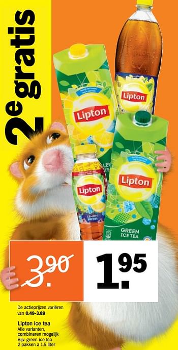 Aanbiedingen Lipton ice tea - Lipton - Geldig van 03/07/2017 tot 09/07/2017 bij Albert Heijn