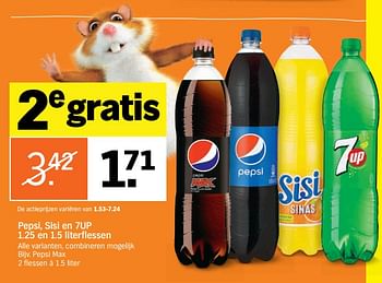 Aanbiedingen Pepsi, sisi en 7up - Sisi - Geldig van 03/07/2017 tot 09/07/2017 bij Albert Heijn