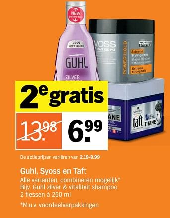 Aanbiedingen Guhl zilver + vitaliteit shampoo - Guhl - Geldig van 03/07/2017 tot 09/07/2017 bij Albert Heijn