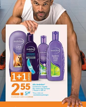 Aanbiedingen Andrélon iedere dag shampoo - Andrelon - Geldig van 03/07/2017 tot 09/07/2017 bij Albert Heijn