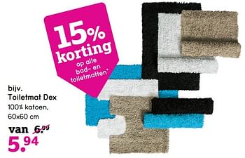 Aanbiedingen Toiletmat dex - Huismerk - Leen Bakker - Geldig van 03/07/2017 tot 16/07/2017 bij Leen Bakker