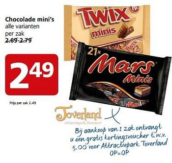 Aanbiedingen Chocolade mini`s - Mars Snacks - Geldig van 03/07/2017 tot 09/07/2017 bij Jan Linders