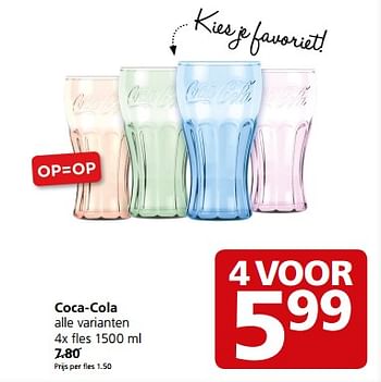 Aanbiedingen Coca-cola gratis zomerglas bij aankoop van 4x fles 1500ml - Coca Cola - Geldig van 03/07/2017 tot 09/07/2017 bij Jan Linders