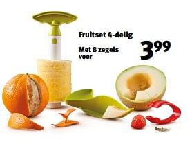 Aanbiedingen Fruitset 4-delig met 8 zegels - Huismerk - Jan Linders - Geldig van 03/07/2017 tot 09/07/2017 bij Jan Linders