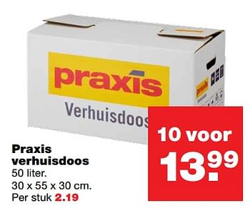 Aanbiedingen Praxis verhuisdoos - Huismerk - Praxis - Geldig van 03/07/2017 tot 09/07/2017 bij Praxis