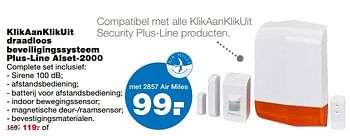 Aanbiedingen Klikaanklikuit draadloos beveiligingssysteem plus-line alset-2000 - KlikAanKlikUit - Geldig van 03/07/2017 tot 09/07/2017 bij Praxis