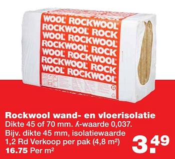 Aanbiedingen Rockwool wand- en vloerisolatie - Rockwool - Geldig van 03/07/2017 tot 09/07/2017 bij Praxis