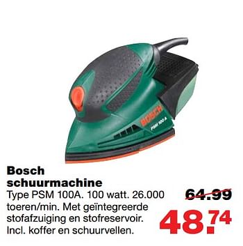 Aanbiedingen Bosch schuurmachine psm 100a - Bosch - Geldig van 03/07/2017 tot 09/07/2017 bij Praxis