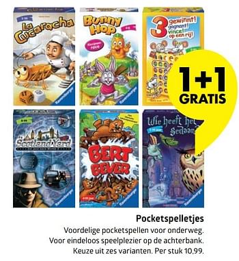 Aanbiedingen Pocketspelletjes - Huismerk-Bruna - Geldig van 29/06/2017 tot 09/08/2017 bij Bruna