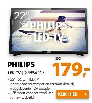 Aanbiedingen Philips led-tv 22pfs4232 - Philips - Geldig van 03/07/2017 tot 09/07/2017 bij Expert
