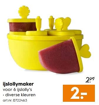 Aanbiedingen Ijslollymaker - Huismerk - Blokker - Geldig van 01/07/2017 tot 12/07/2017 bij Blokker