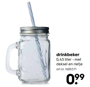 Aanbiedingen Drinkbeker - Huismerk - Blokker - Geldig van 01/07/2017 tot 12/07/2017 bij Blokker