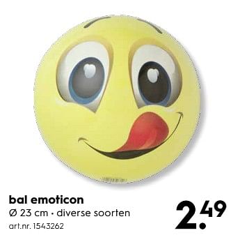 Aanbiedingen Bal emoticon - Huismerk - Blokker - Geldig van 01/07/2017 tot 12/07/2017 bij Blokker