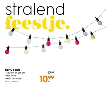 Aanbiedingen Party lights - Huismerk - Blokker - Geldig van 01/07/2017 tot 12/07/2017 bij Blokker