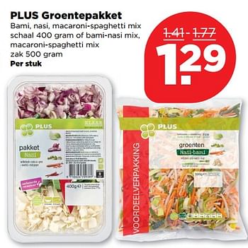 Aanbiedingen Plus groentepakket - Huismerk - Plus - Geldig van 02/07/2017 tot 08/07/2017 bij Plus