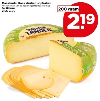 Aanbiedingen Maaslander kaas stukken of plakken - Maaslander - Geldig van 02/07/2017 tot 08/07/2017 bij Plus