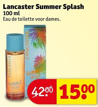 Aanbiedingen Lancaster summer splash - Lancaster - Geldig van 04/07/2017 tot 09/07/2017 bij Kruidvat