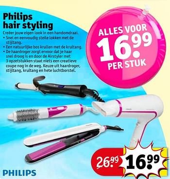 Aanbiedingen Philips hair styling - Philips - Geldig van 04/07/2017 tot 09/07/2017 bij Kruidvat
