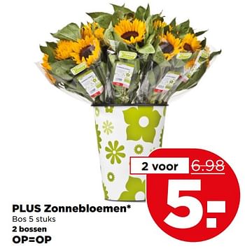 Aanbiedingen Plus zonnebloemen - Huismerk - Plus - Geldig van 02/07/2017 tot 08/07/2017 bij Plus