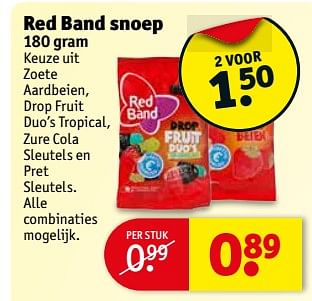 Aanbiedingen Red band snoep - Red band - Geldig van 04/07/2017 tot 09/07/2017 bij Kruidvat