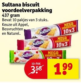 Aanbiedingen Sultana biscuit voordeelverpakking - Sultana - Geldig van 04/07/2017 tot 09/07/2017 bij Kruidvat