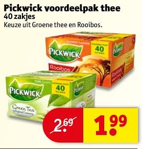 Aanbiedingen Pickwick voordeelpak thee - Pickwick - Geldig van 04/07/2017 tot 09/07/2017 bij Kruidvat