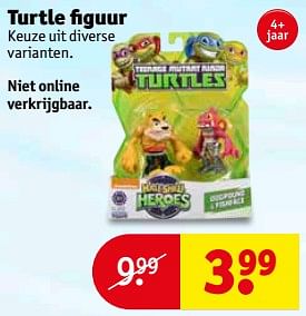 Aanbiedingen Turtle figuur - Ninja Turtles - Geldig van 04/07/2017 tot 09/07/2017 bij Kruidvat