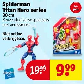 Aanbiedingen Spiderman titan hero series - Hasbro - Geldig van 04/07/2017 tot 09/07/2017 bij Kruidvat