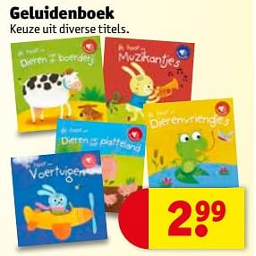 Aanbiedingen Geluidenboek keuze uit diverse titels - Huismerk - Kruidvat - Geldig van 04/07/2017 tot 09/07/2017 bij Kruidvat