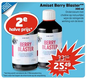Aanbiedingen Amiset berry blaster - Amiset - Geldig van 04/07/2017 tot 16/07/2017 bij Trekpleister