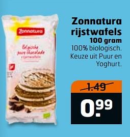 Aanbiedingen Zonnatura rijstwafels - Zonnatura - Geldig van 04/07/2017 tot 16/07/2017 bij Trekpleister
