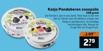 Aanbiedingen Katja pandaberen snoepsilo - Katja - Geldig van 04/07/2017 tot 16/07/2017 bij Trekpleister