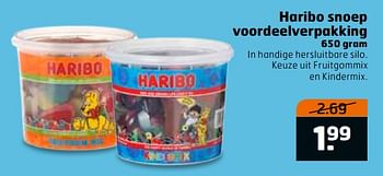 Aanbiedingen Haribo snoep voordeelverpakking - Haribo - Geldig van 04/07/2017 tot 16/07/2017 bij Trekpleister