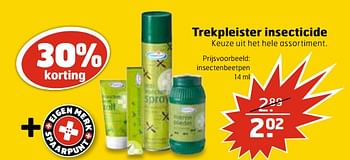 Aanbiedingen Trekpleister insecticide - Huismerk - Trekpleister - Geldig van 04/07/2017 tot 16/07/2017 bij Trekpleister