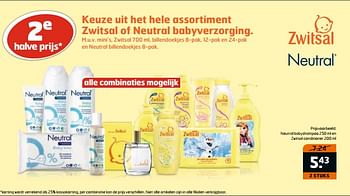 Aanbiedingen Neutral babyshampoo en zwitsal conditioner - neutral - Geldig van 04/07/2017 tot 16/07/2017 bij Trekpleister