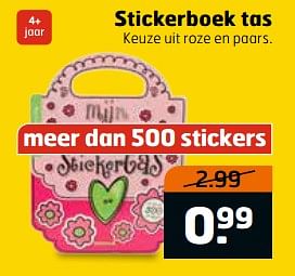 Aanbiedingen Stickerboek tas - Huismerk - Trekpleister - Geldig van 04/07/2017 tot 16/07/2017 bij Trekpleister