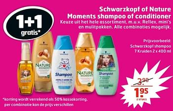 Aanbiedingen Schwarzkopf shampoo 7 kruiden - Schwartzkopf - Geldig van 04/07/2017 tot 16/07/2017 bij Trekpleister