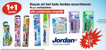 Aanbiedingen Tandenborstel kids 3-5 jaar - Jordan - Geldig van 04/07/2017 tot 16/07/2017 bij Trekpleister