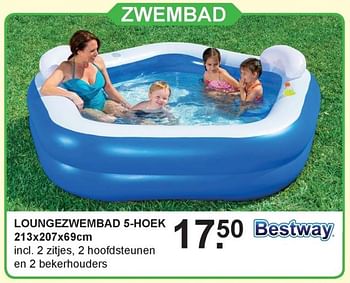 Aanbiedingen Bestway zwembad loungezwembad 5-hoek - BestWay - Geldig van 03/07/2017 tot 22/07/2017 bij Van Cranenbroek