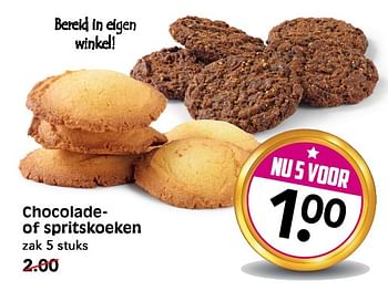 Aanbiedingen Chocolade of spritskoeken - Huismerk - Em-té - Geldig van 02/07/2017 tot 08/07/2017 bij Em-té