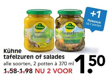 Aanbiedingen Kühne tafelzuren of salades - Kühne - Geldig van 02/07/2017 tot 08/07/2017 bij Em-té