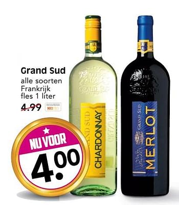 Aanbiedingen Grand sud - Witte wijnen - Geldig van 02/07/2017 tot 08/07/2017 bij Em-té