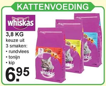 Aanbiedingen Kattenvoeding - Whiskas - Geldig van 03/07/2017 tot 22/07/2017 bij Van Cranenbroek