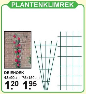 Aanbiedingen Plantenklimrek driehoek - Huismerk - Van Cranenbroek - Geldig van 03/07/2017 tot 22/07/2017 bij Van Cranenbroek