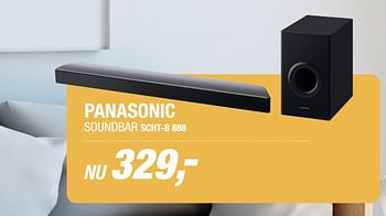 Aanbiedingen Panasonic soundbar scht-b 688 - Panasonic - Geldig van 04/07/2017 tot 09/07/2017 bij Electro World
