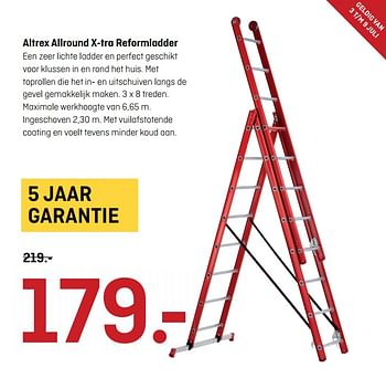 Aanbiedingen Altrex allround x-tra reformladder - Altrex - Geldig van 03/07/2017 tot 09/07/2017 bij Hubo